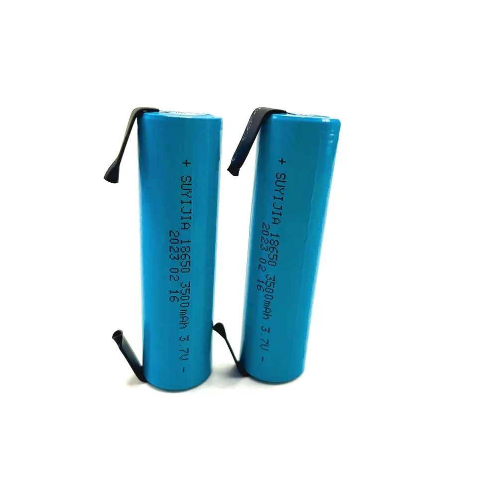 18650 3.7V 3500mAh batteria ricaricabile agli ioni di litio con saldatura al litio nichel fai da te torcia in lamiera di nichel modello di strumento