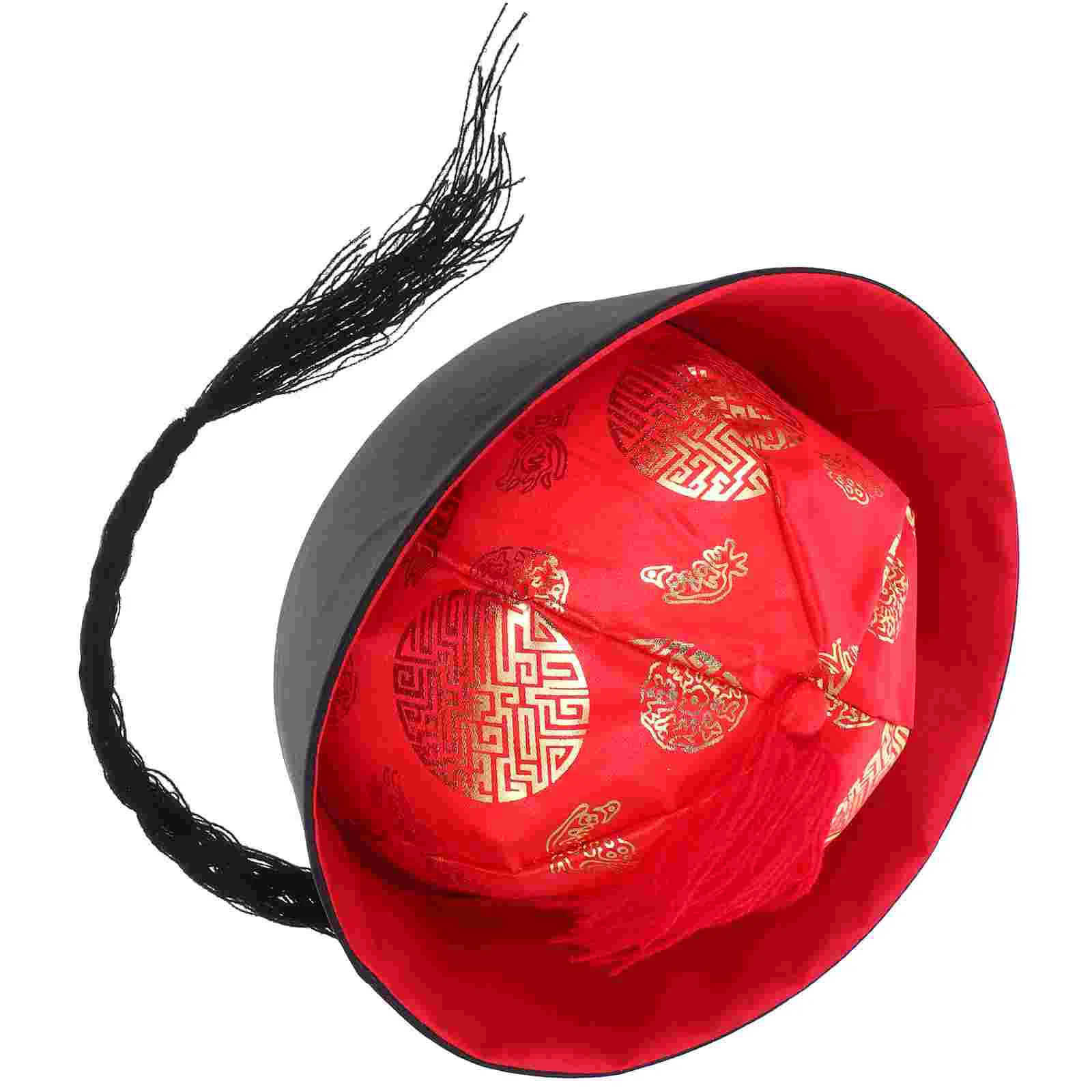 Ancient Palace Headdress Festive Headgear Makeup Felt Hat for Cosplay Cardboard Plus Flannel Decorative Party Decoration Man