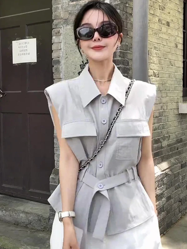 

Летнее женское платье Gtuq Faion с одной пуговицей и карманом, удобное для повседневной носки