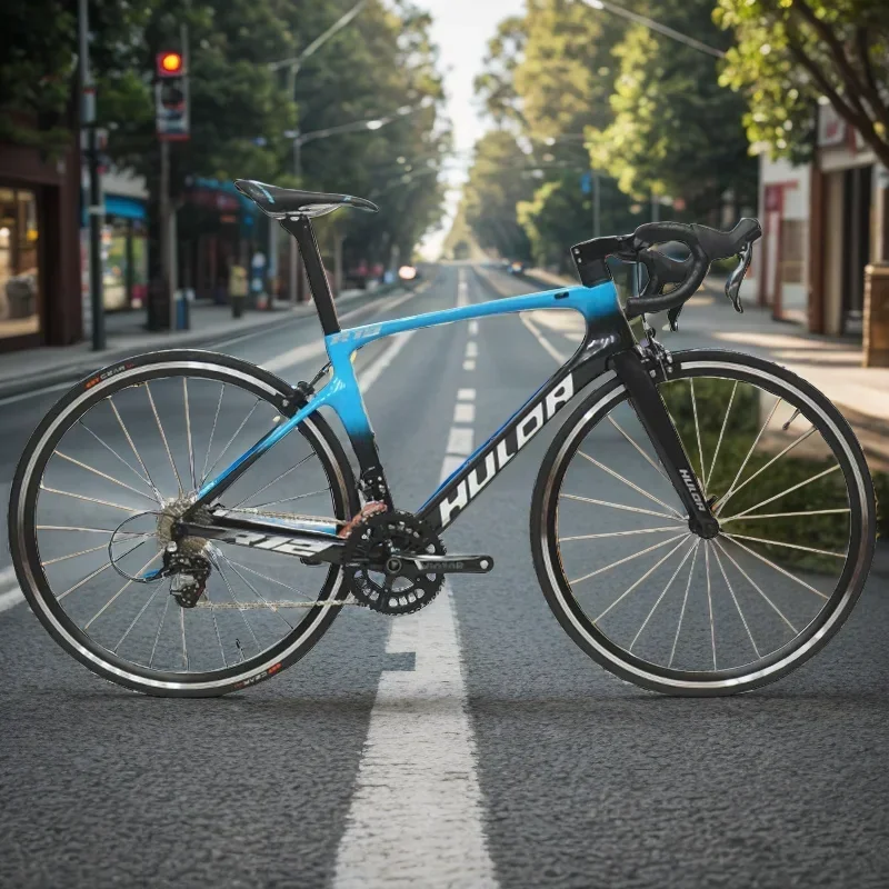 

Carbon Fiber Road Bicycle 22-speed Hidden Internal Cable Routing V-Remmen Road Racing Bike Aldult Disc Brake 700C City Bicycle