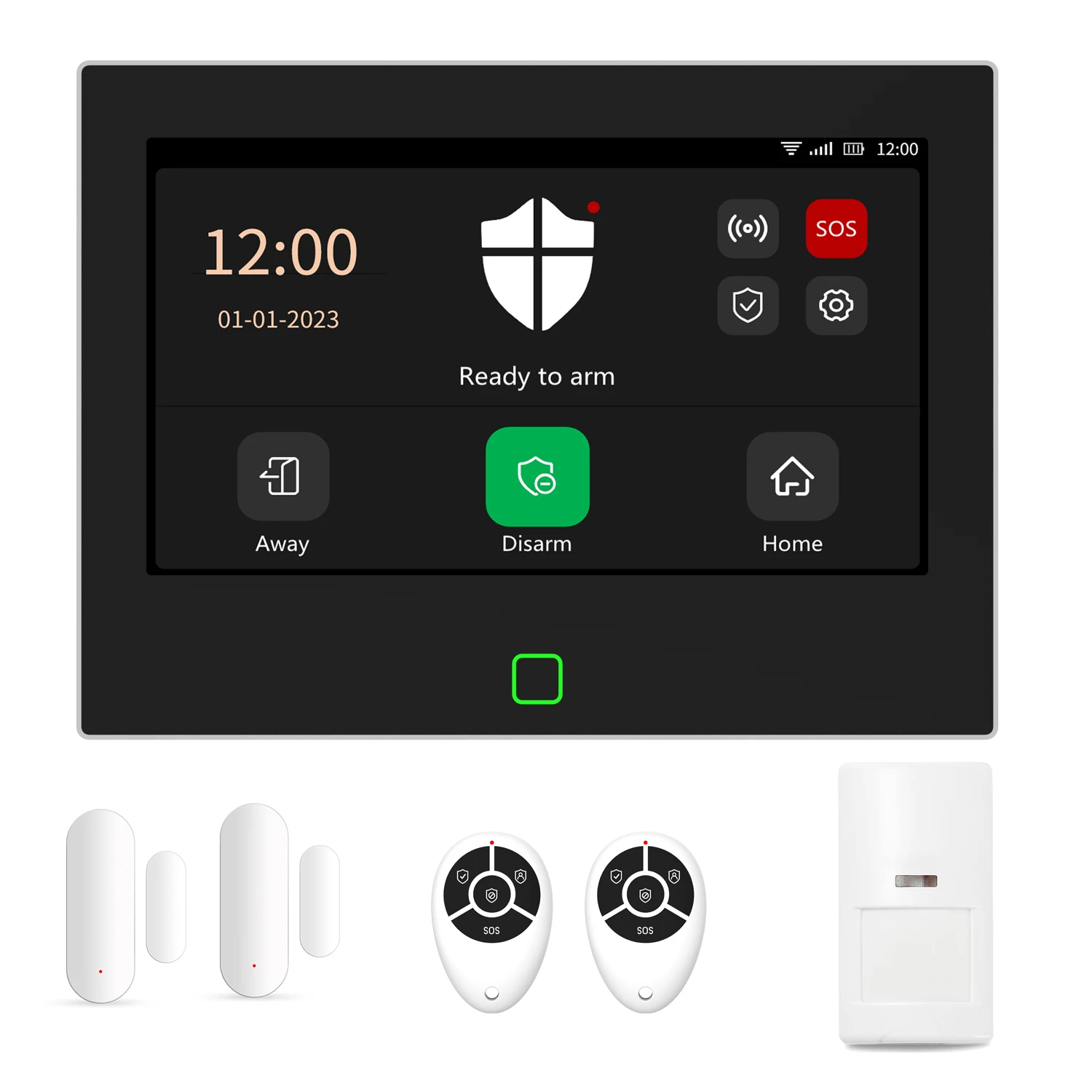 7 Inch Display Screen Full Touch 43Hz Wireless Wifi GSM Home Security Alarm System with 8 Wired Zones 200 Wireless Zone