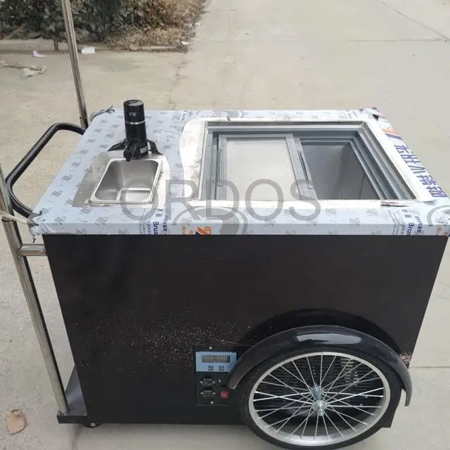 Carrito de helados italiano con estándar europeo, carrito de helados de aplicación Popular en la calle de verano