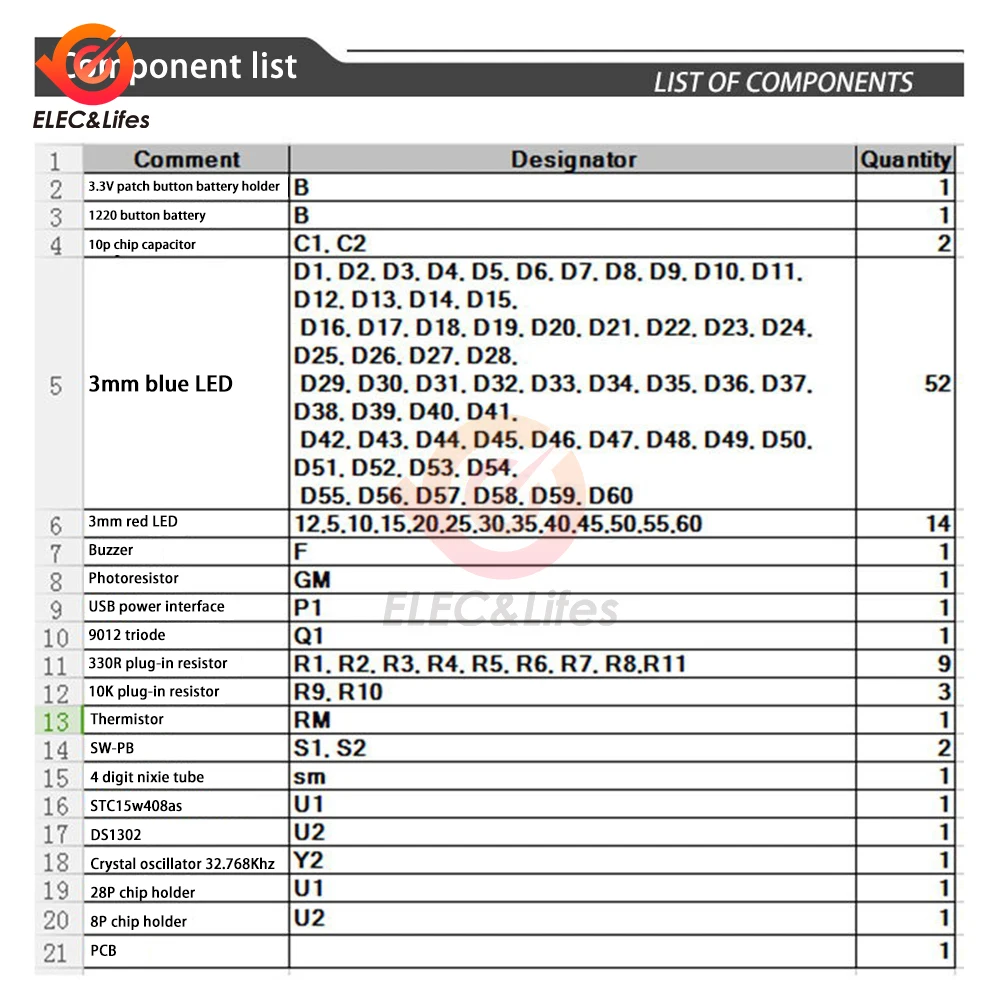 Imagem -05 - Digital Faça Você Mesmo Eletrônico Relógio Kit Controle de Luz Rotação Temperatura Led Tempo Display Conjunto de Ferramentas para a Prática de Solda