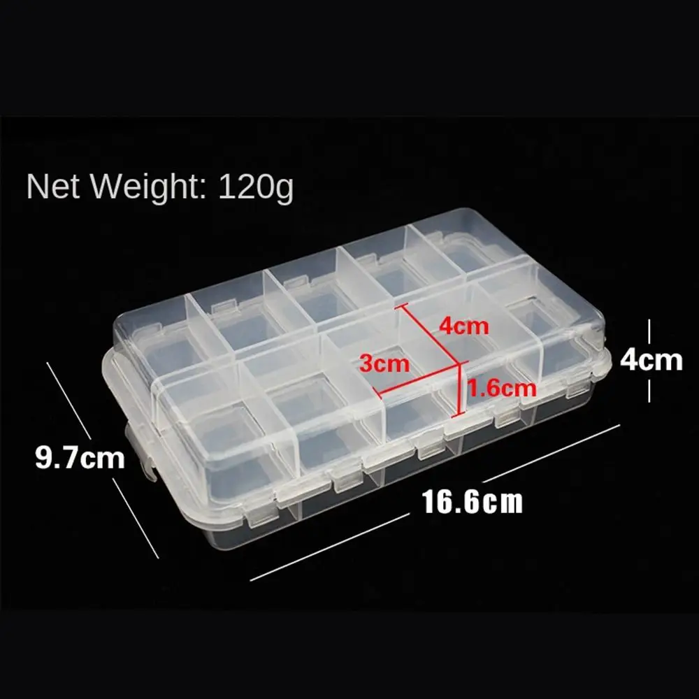 2024 20 Holes Hook Bait Storage Box Container Case Fishing Tackle Boxes Organizer Multifunction Fishing Lure Tackle Fishing