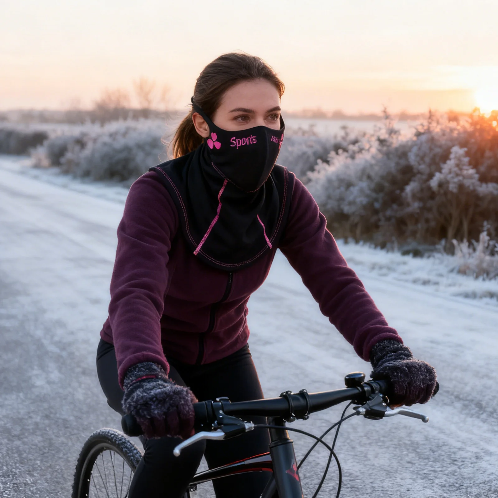 

Windproof Face Mask for Winter Sports Women's Insulated Neck Gaiter Warm Balaclava for Skiing Running Mountaineering