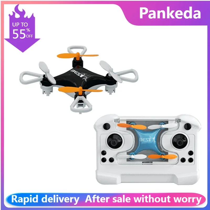 

New HC702 Mini Drone Toy 360 ° Roll Remote Control Aircraft LED Illumination Fixed Height Four Axis Aircraft Storage Portable