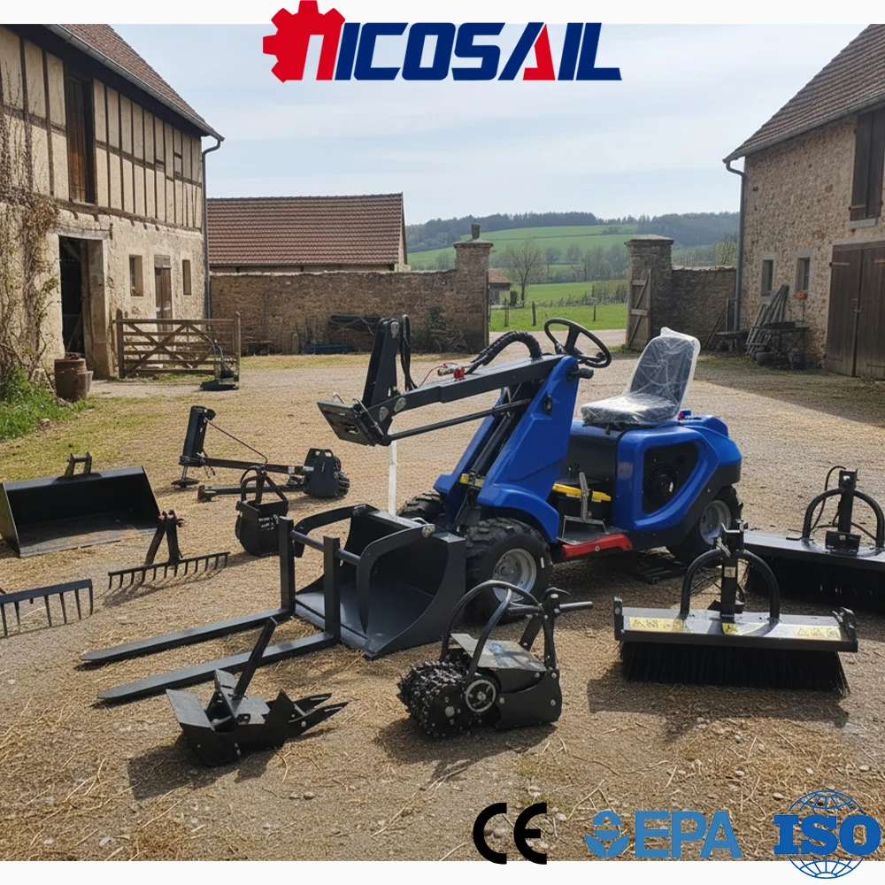 

Mini Skid Steer Loader 3-Wheel Custom Euro 5 Compliant CE Certified Small Loader for Agriculture and Building