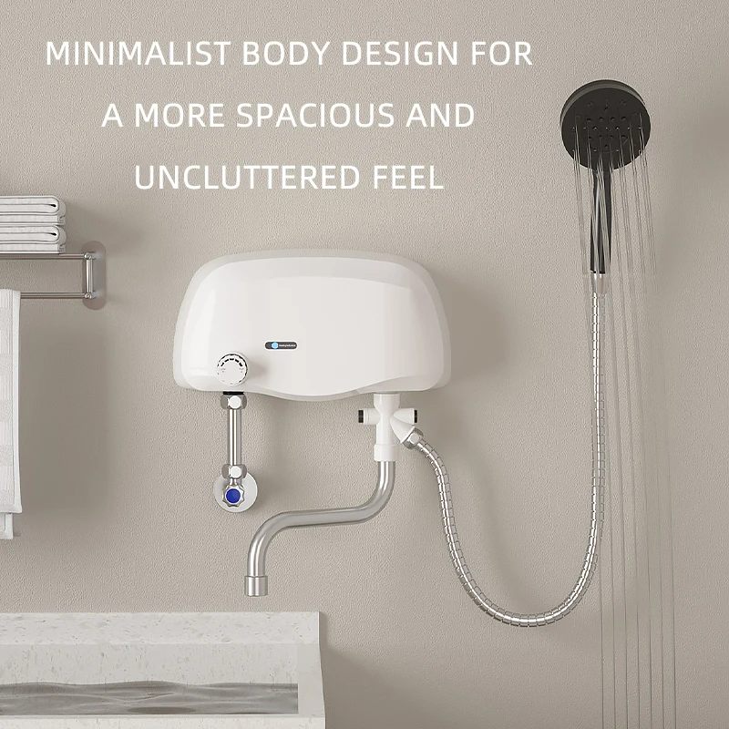 

Электрический водонагреватель мощностью 3500 Вт с мгновенным нагревом, быстрая установка, двойные розетки для горячей/холодной воды с дисплеем температуры