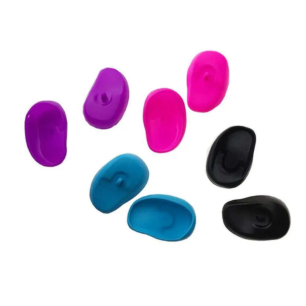 

Silicone Ear Cover Hair Coloring Dyeing Ear Protector Waterproof Shower Ear Shield 2 PCS Earmuffs Caps Salon Styling Accessories