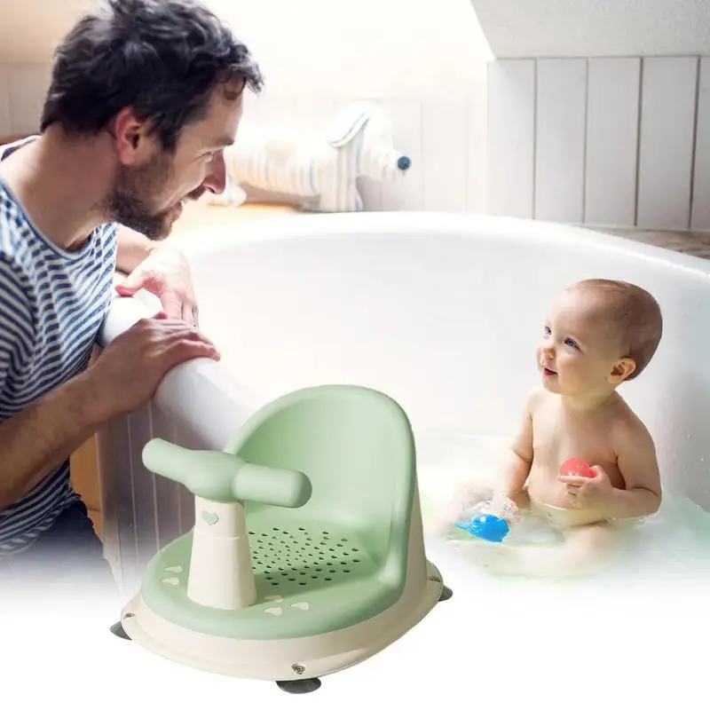 Baby Bath Seat Portable Safety Anti Slip Newborn Shower Chair With Backrest & Suction Cups Baby Care Bathing Seat Washing Toys