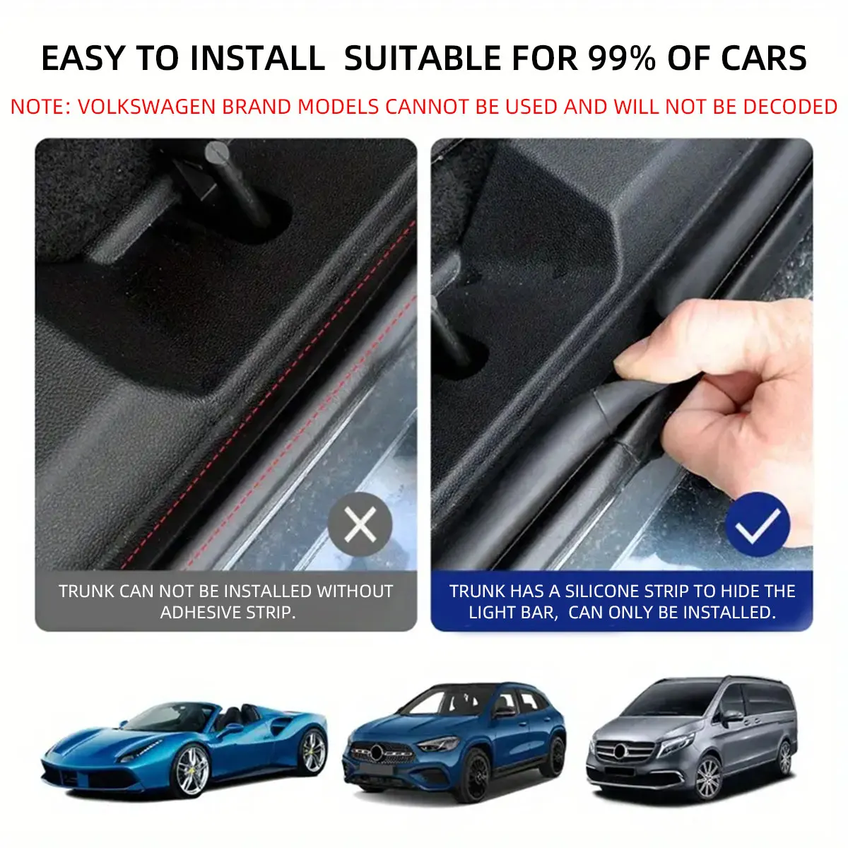 4M Car Trunk LED Strip Lights For Interior Decoration of Vehicle Featuring Neon Lights Automatic sensing tailgate light strip