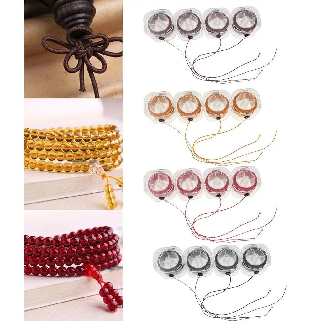 Thread String for Jewelry Making Elastic Polyester Silk Cord for Bracelets Necklace Craft Kit and Handmade Accessories