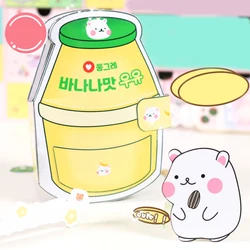 Hamster Banana Milk Quiet Book Reusable Sticker Books DIY Handmade Educational Toy For Kid Decompression Toys