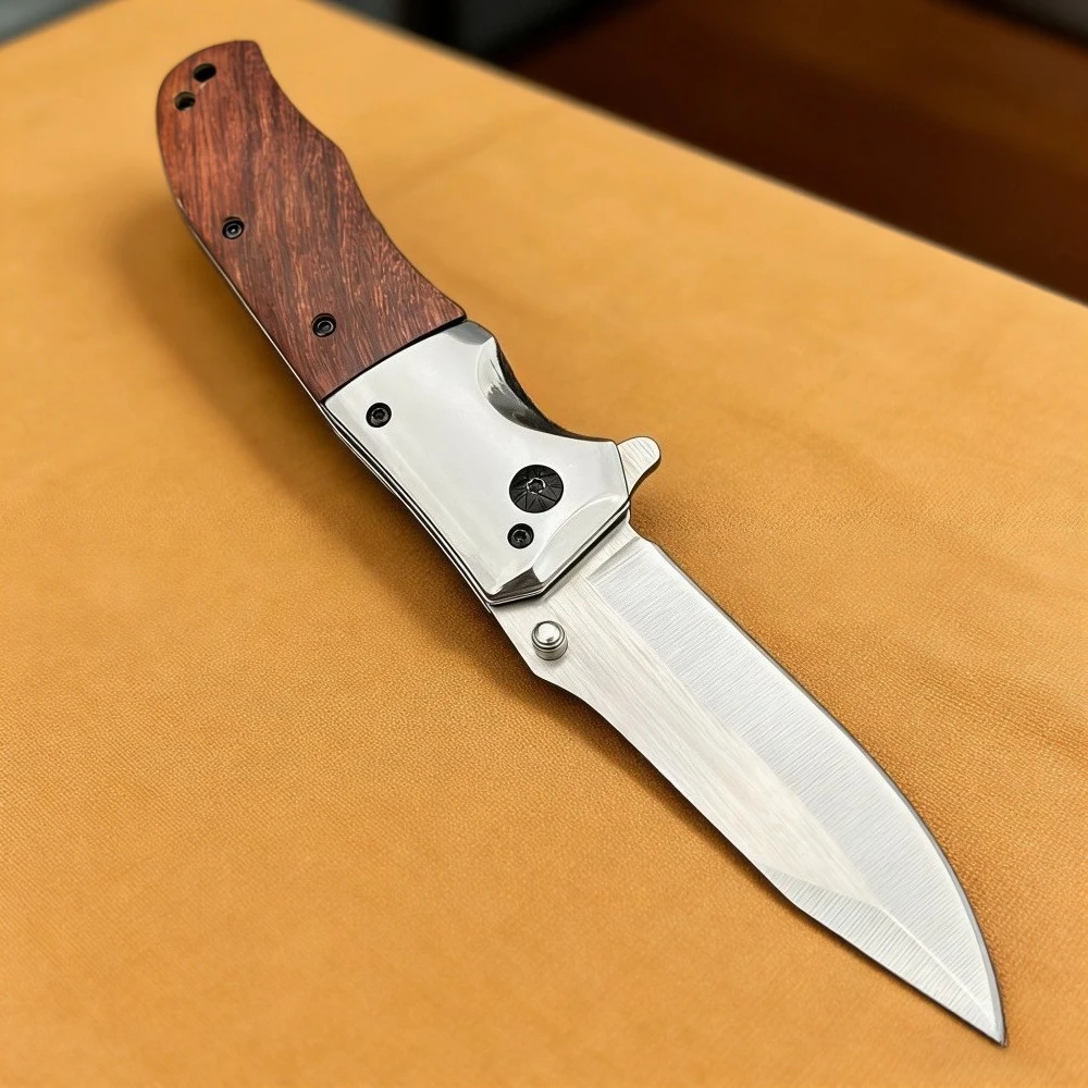 

Универсальный уличный карманный нож, легкие прочные ножи, лезвие 5Cr13Mov, сталь 420, ручка из орехового дерева, инструмент для выживания EDC