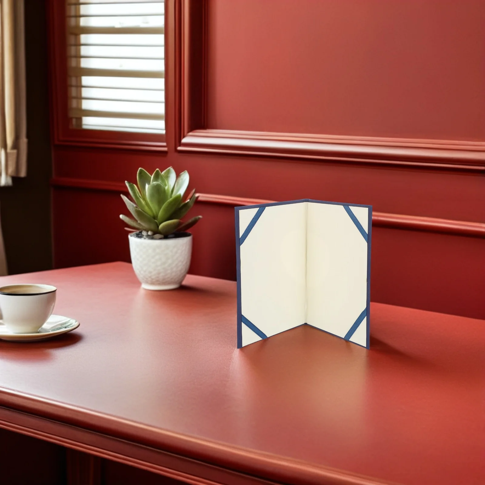 5 قطعة أغطية دبلوم فارغة بلون أزرق A5 حاملي شهادات لحفل توزيع جوائز الكلية حامي ورق المستندات #2