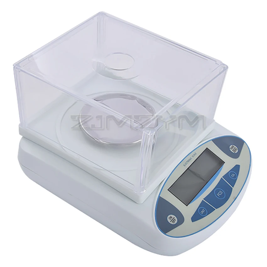 500gx0.001g Electronic Balance Scale with Windshield High Precision Laboratory Solid Analytical Digital Precision Balance Scale