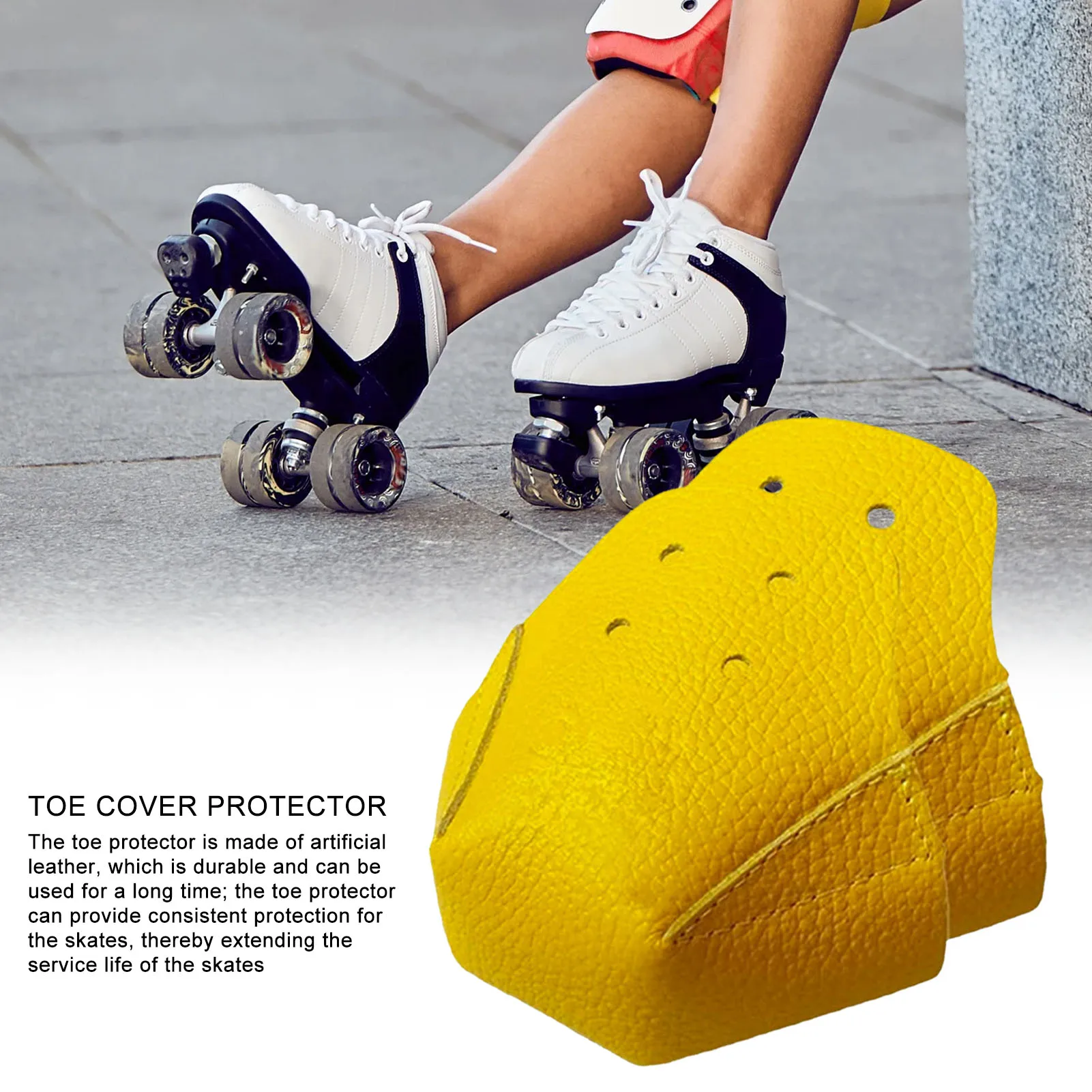 1 Pc Skates Roller Anti-friction Feet Toe Cap Guard Leather Toe Guard Skating Cover Protectors for Outdoor Training 6 Colors