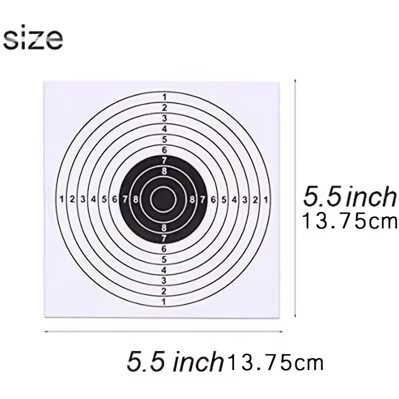 50pcs 5.5in White Shooting Practice Paper Target Air Shot Paper Targets for BB Catcher Target Holder Pellet Trap