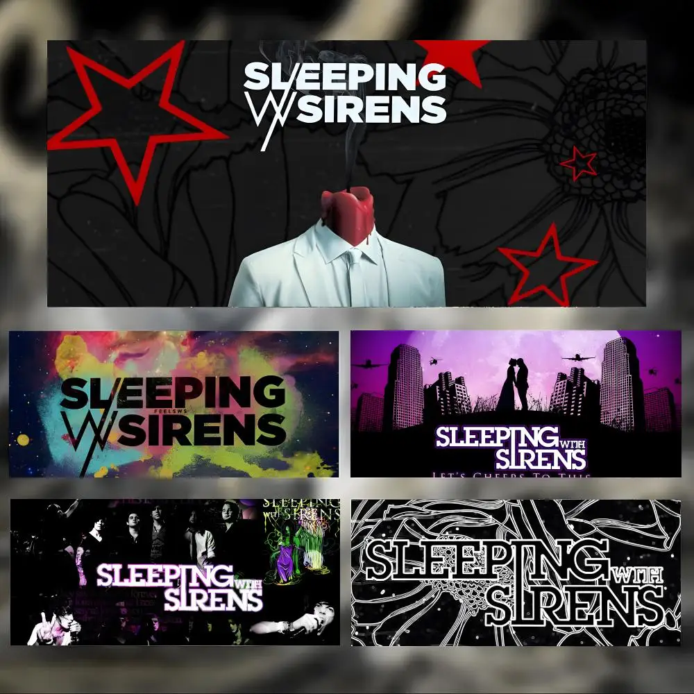 Emotional Rock Band S-Sleeping With Sirens Mouse Pad Large Thick Desk Pad Stitched Edges Gaming Mouse Mat for PC