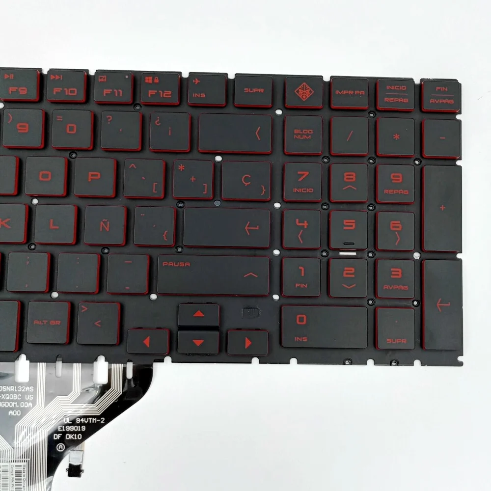 Original Spanish Red Backlit Keyboard for HP OMEN Plus 17-cb 17-cb0003 17-cb0006 cb0020nr keyboards TPN-C144 Q211 C143 L50874