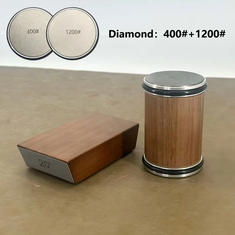 Rollende messenslijper Magnetische meshouder Diamantslijpsteenset met 15 en 20 graden hoekrol Keukenaccessoire
