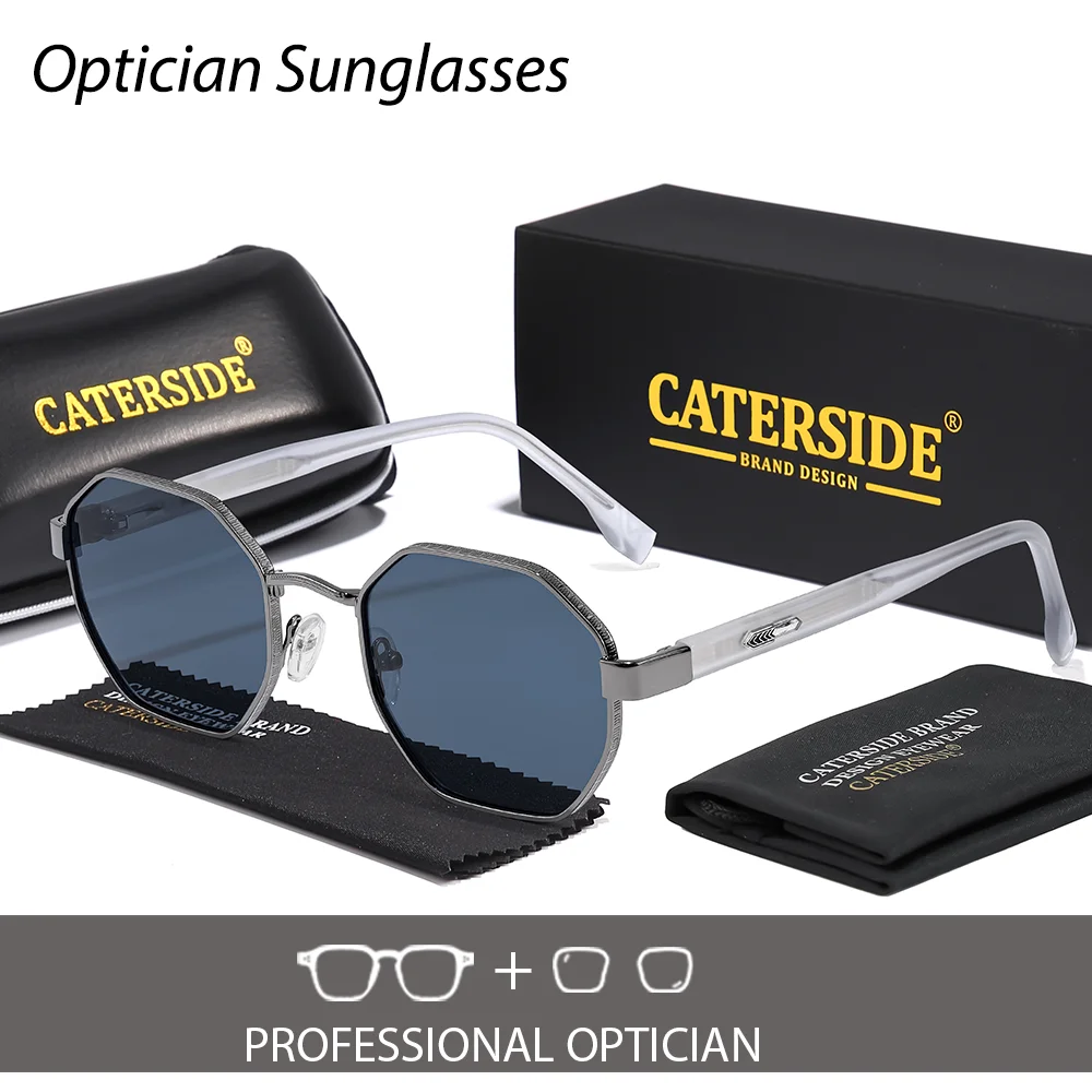 

CATERSIDE мужские оптические солнцезащитные очки в полигональной оправе очки по рецепту женские дорожные пляжные очки UV400