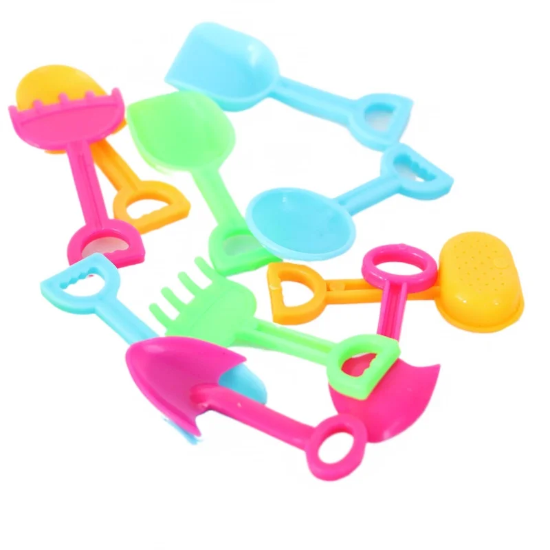 A Set Mini 1: 12 Cute Sand Digging Tools Miniature Beach Children's Play Toy Model Dollhouse Decoration