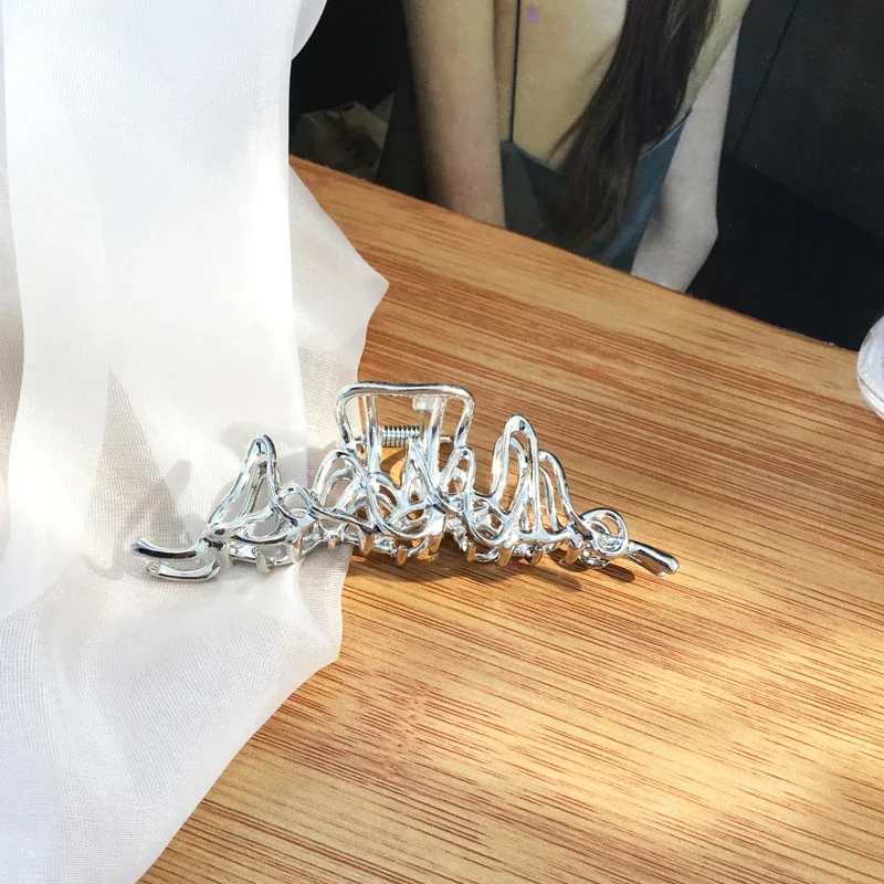 كشمير دبوس شعر معدني غير منتظم للنساء الجزء الخلفي من الرأس مع غطاء رأس بمشبك كبير للنساء هدية مجوهرات عصرية 2023