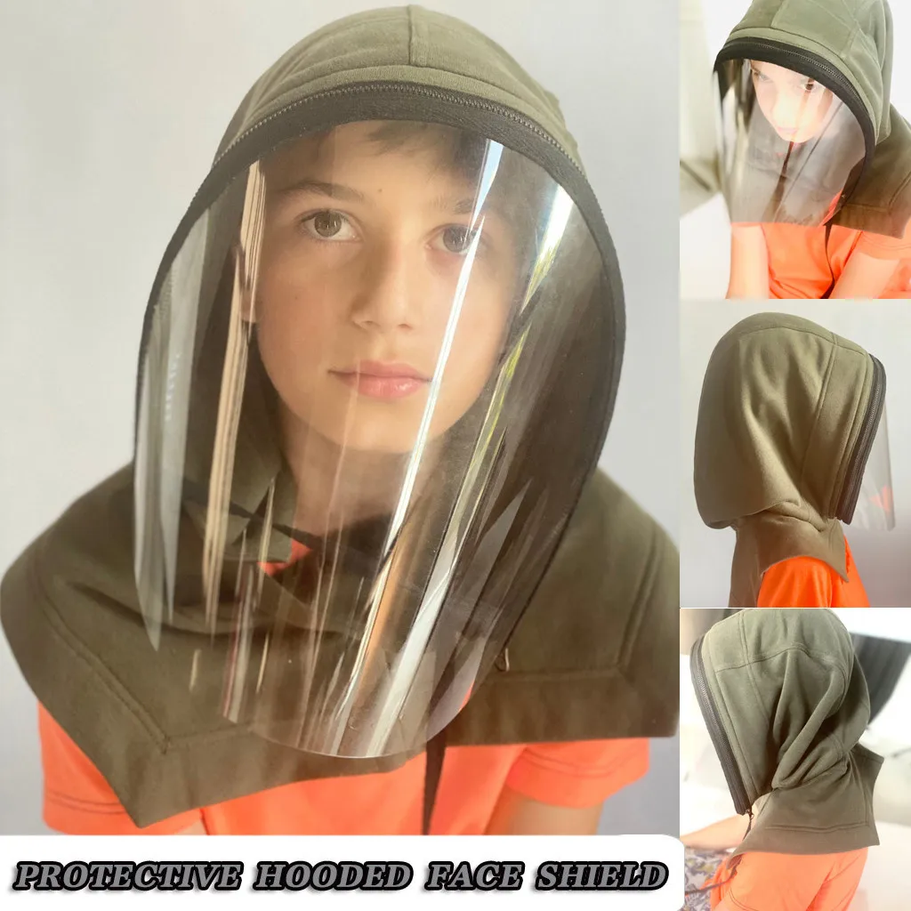 معدات الحماية للأطفال قناع كامل شفاف لحماية الوجه مع غطاء للرأس للحماية الخارجية والذهاب إلى المدرسة والتنقل واللعب #3