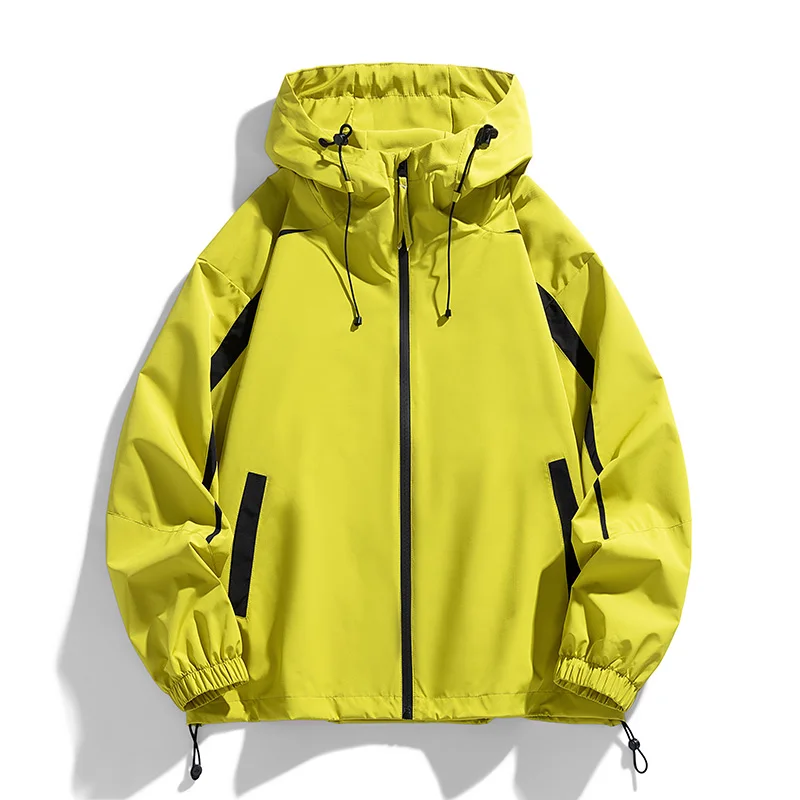 Jacket men's spring and autumn hooded loose workwear trendy brand mountain outdoor waterproof couple's assault jacket