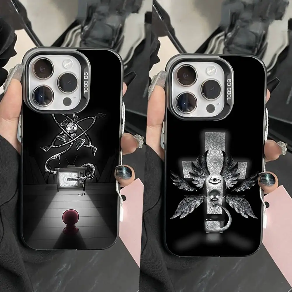 

The B-Binding Of I-Isaac Phone Case For iPhone 16,15,14,13,12,11,Pro,Max,Plus,Mini,XS,SE Anti Fall Black Matte Hard Bumper