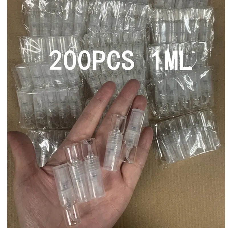 Bulk Pack 200pcs 1ML Portable Glass Spray Bottle Refillable Bottle Direct Pumping Sample Dispenser Fine Spray Perfume Bottle ﻿