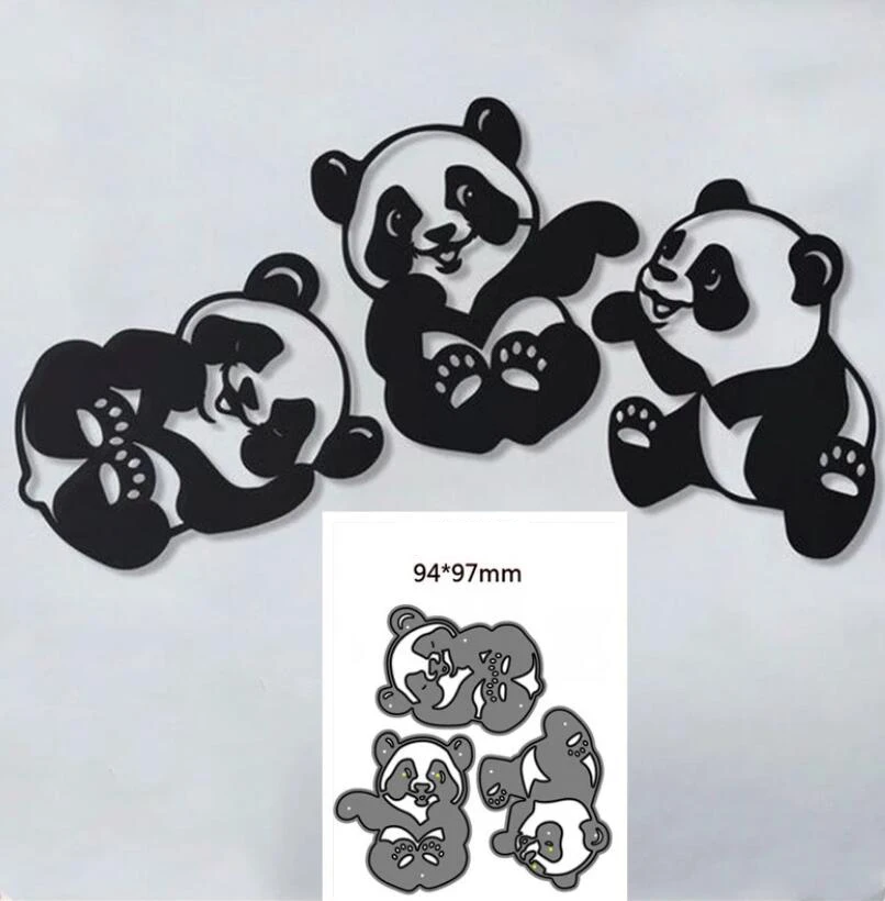 

Panda Metal cutting dies mold Scrapbooking decoration paper craft knife mould blade punch template Embossing stencils 1PCS