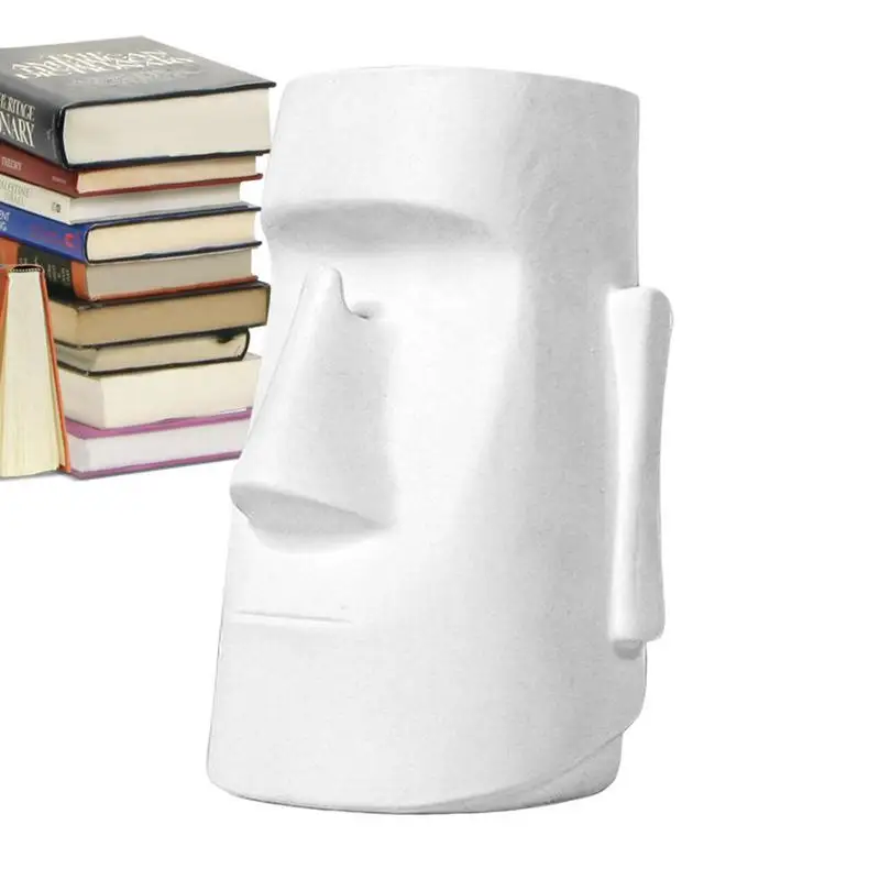 

Holder Stand Head Island Moai Easter Statue Eyeglasses Cup Sunglasses Sculpture Glasses Frame Shelf Monolith Desk Brush Display