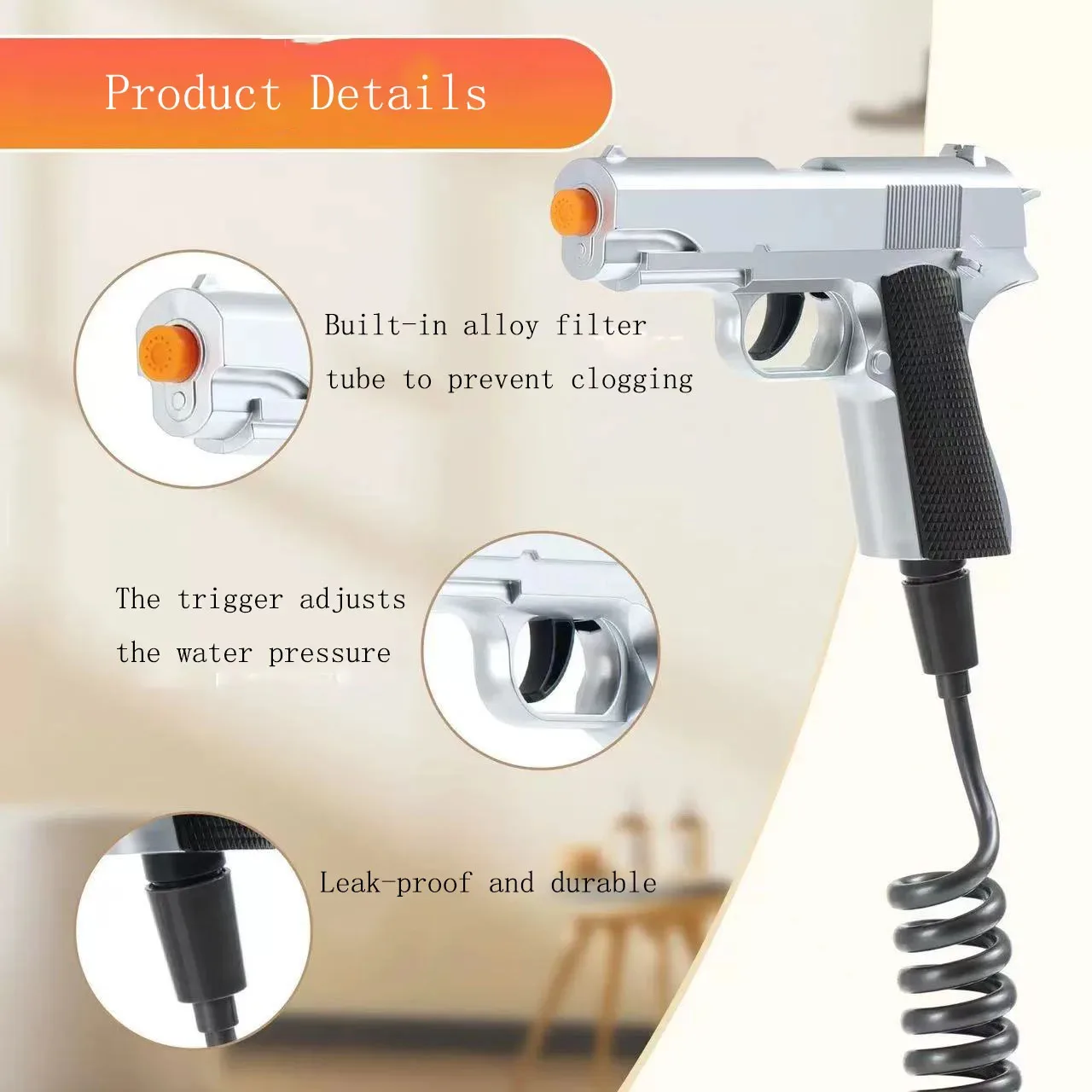 High-pressure Cleaning Spray Gun, Fun Cleaning, Bathroom, Gardening, Watering, Washing Car, Multi-functional Spray Gun