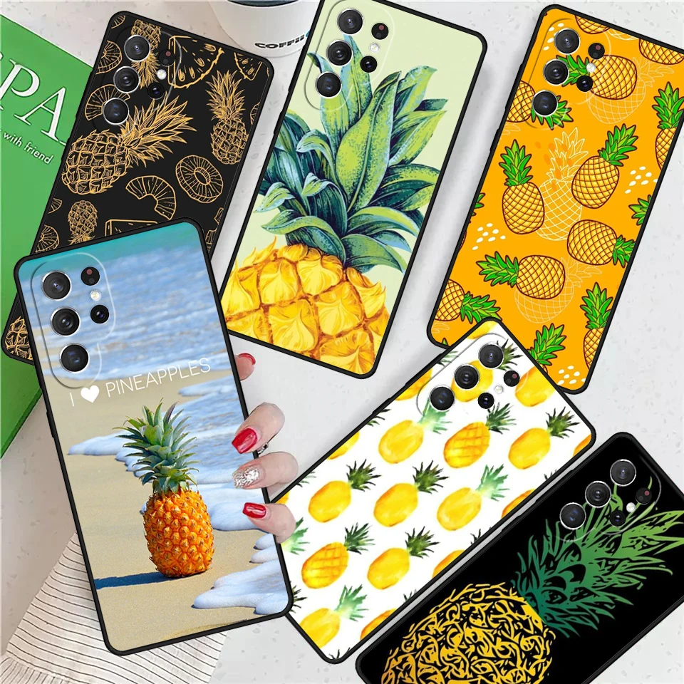 Summer Fruit Pineapple For Samsung Galaxy S24 Ultra S21 S22 S8 S9 S10 5G Note 10 20 Plus FE S23 Phone case Cover Coque