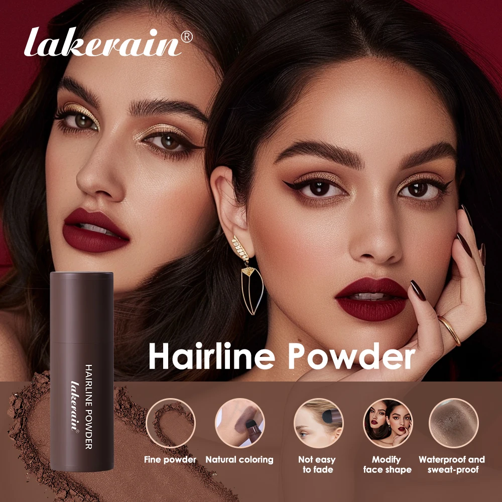 Lakerain Hairline Powder Filling Hair and Eyebrows Gaps Naturally Modify Long Lasting Holding Waterproof Sweat-proof Fine Powder
