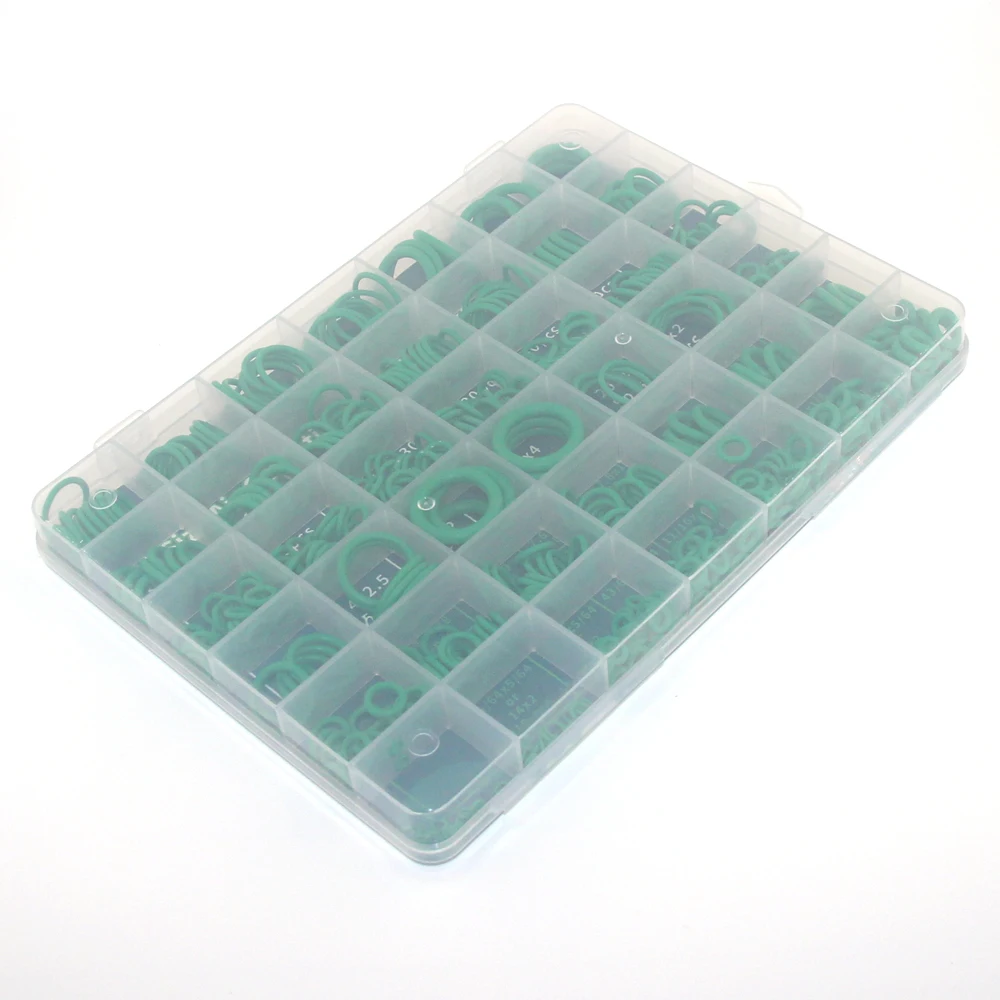 O Ring Kit Sealing Gasket Green Fluorine Rubber O-Ring Insulation Corrosion Resistant Heat Faucet Plumbing Automotive Gasket