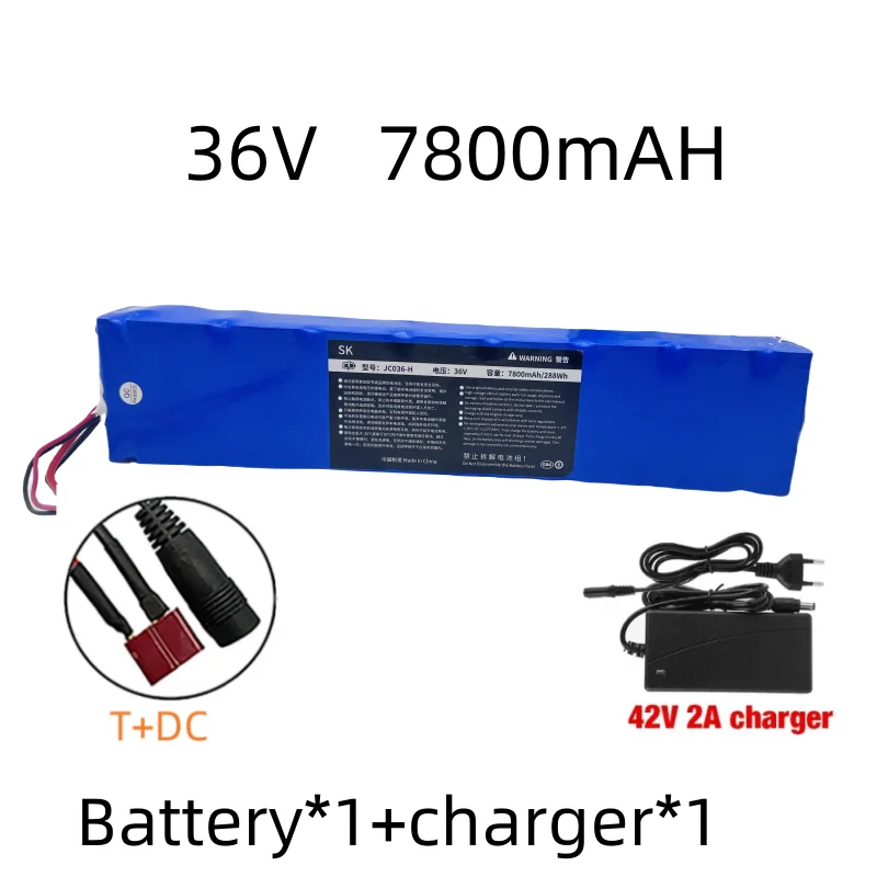 Imagem -04 - Bateria de Lítio para Scooter Elétrico Xiaomi M365 Carregador 42v 10s3p 18650 36v 7800mah 36v