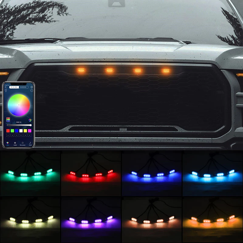 LED Car Front Hood Grille Light Universal Eagle Eye Lamp for Off Road Trunk SUV Ford F-150 Raptor Toyota JEEP Grand Cherokee