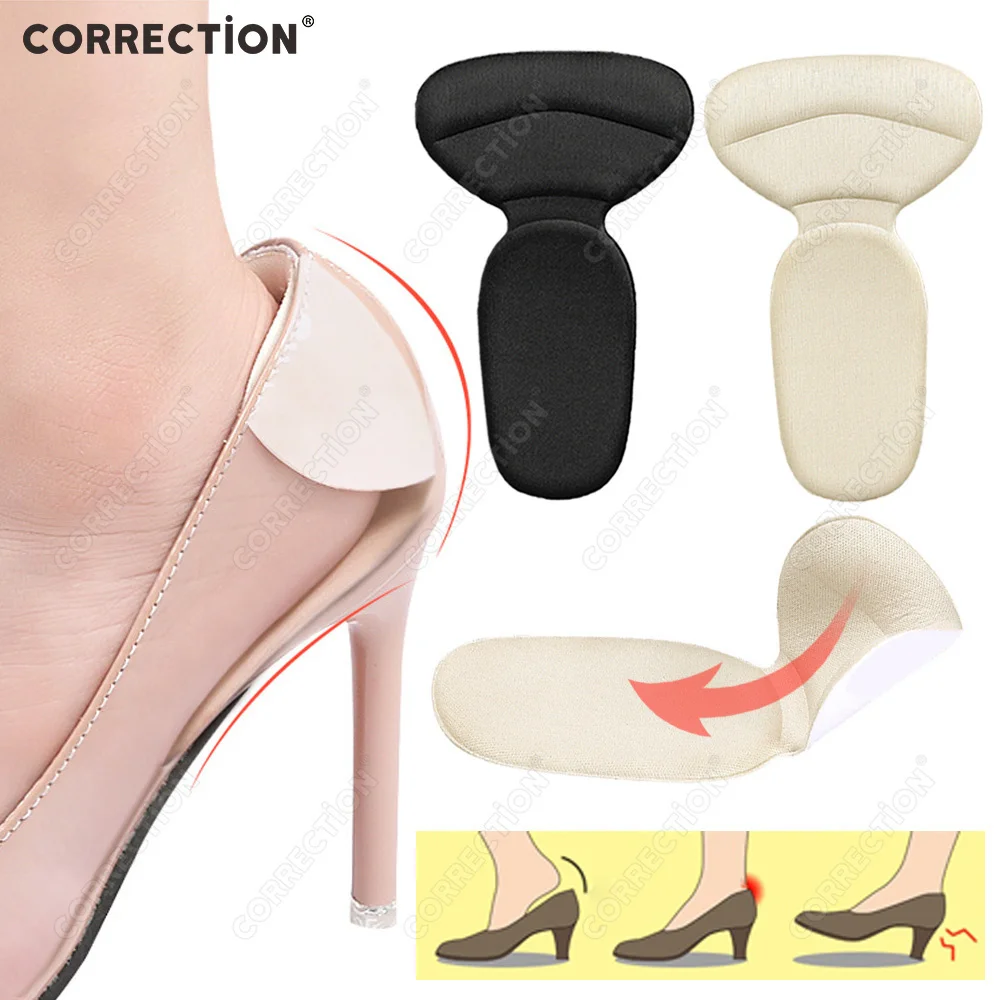 Shoe Heel Insoles T Shape Foam Stickers Heel Protector Pads Sports Shoes Adjustable Antiwear Cushion Women Half Inserts