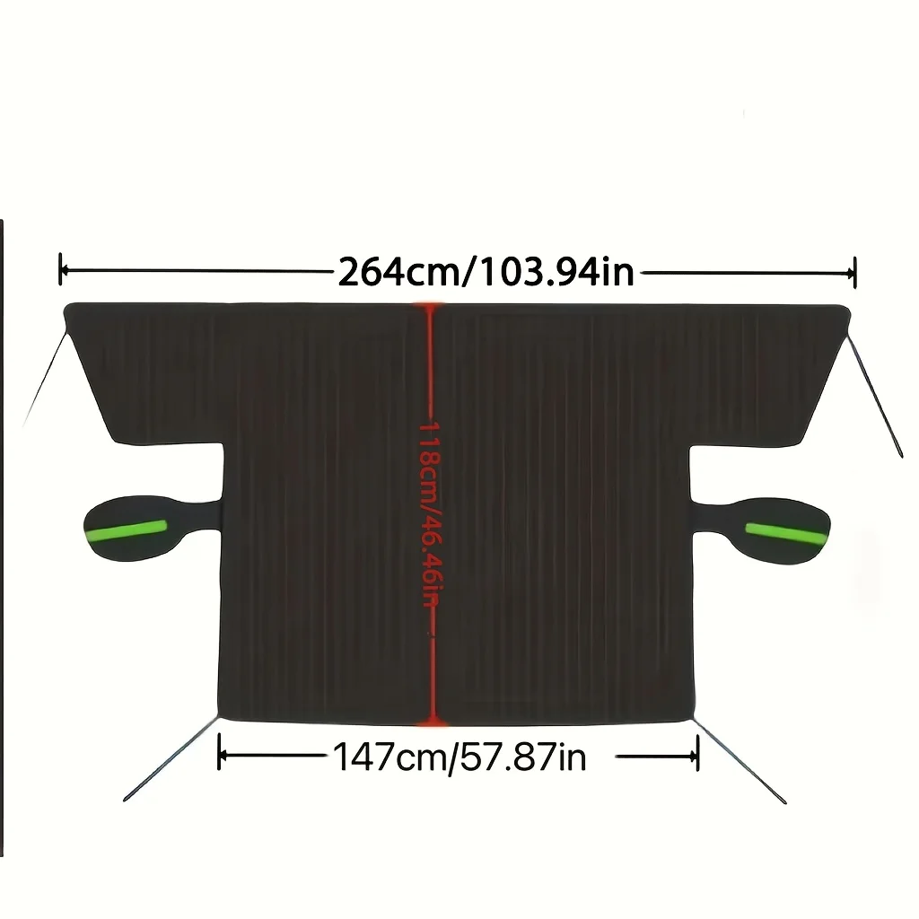 All Vehicle Fit Durable Oxford Cloth Magnetic Windshield Snow Cover Thick Frost Protection Windproof Easy Installation Storage