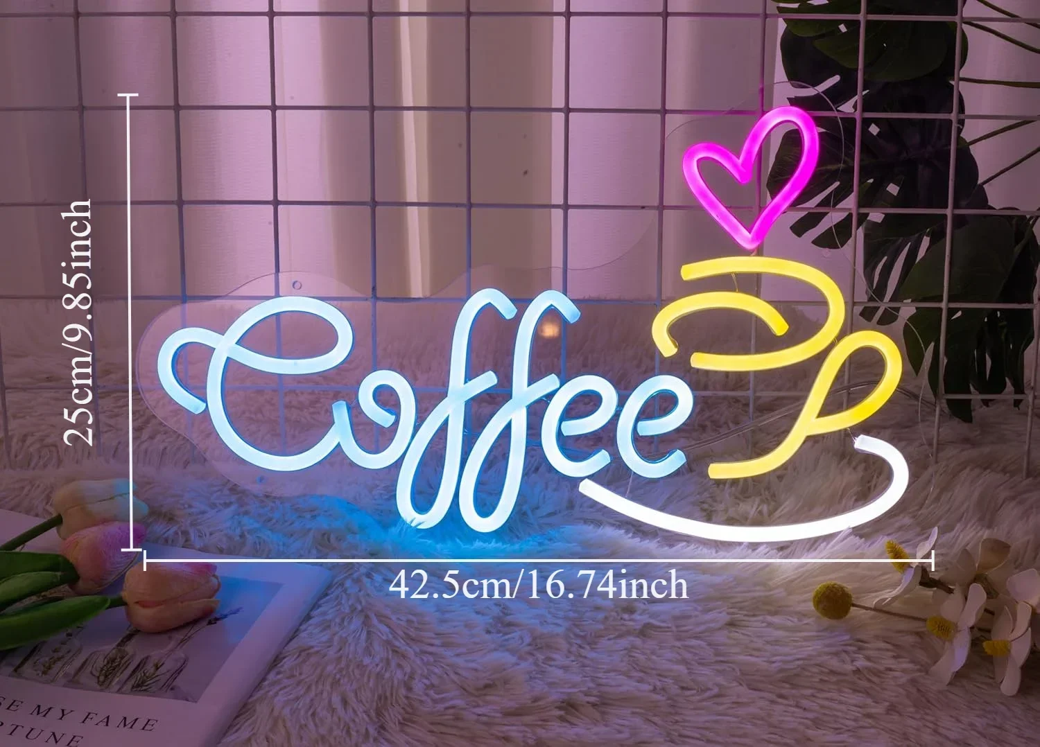 LED Coffee Neon Signs, Criar Presentes Originais para Casamentos, Aniversários, Festas, Bares