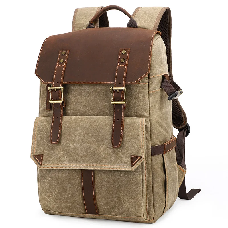 

New photography bag SLR backpack digital backpack waterproof large capacity dye canvas backpack outdoor camera bag