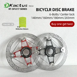 KACTUS Road Bicycle Brakes Mtb Hydraulic Brake Discs 140/160/180/203mm Floating Disc Brake 6 Bolts / Center Lock Hollowed Rotor