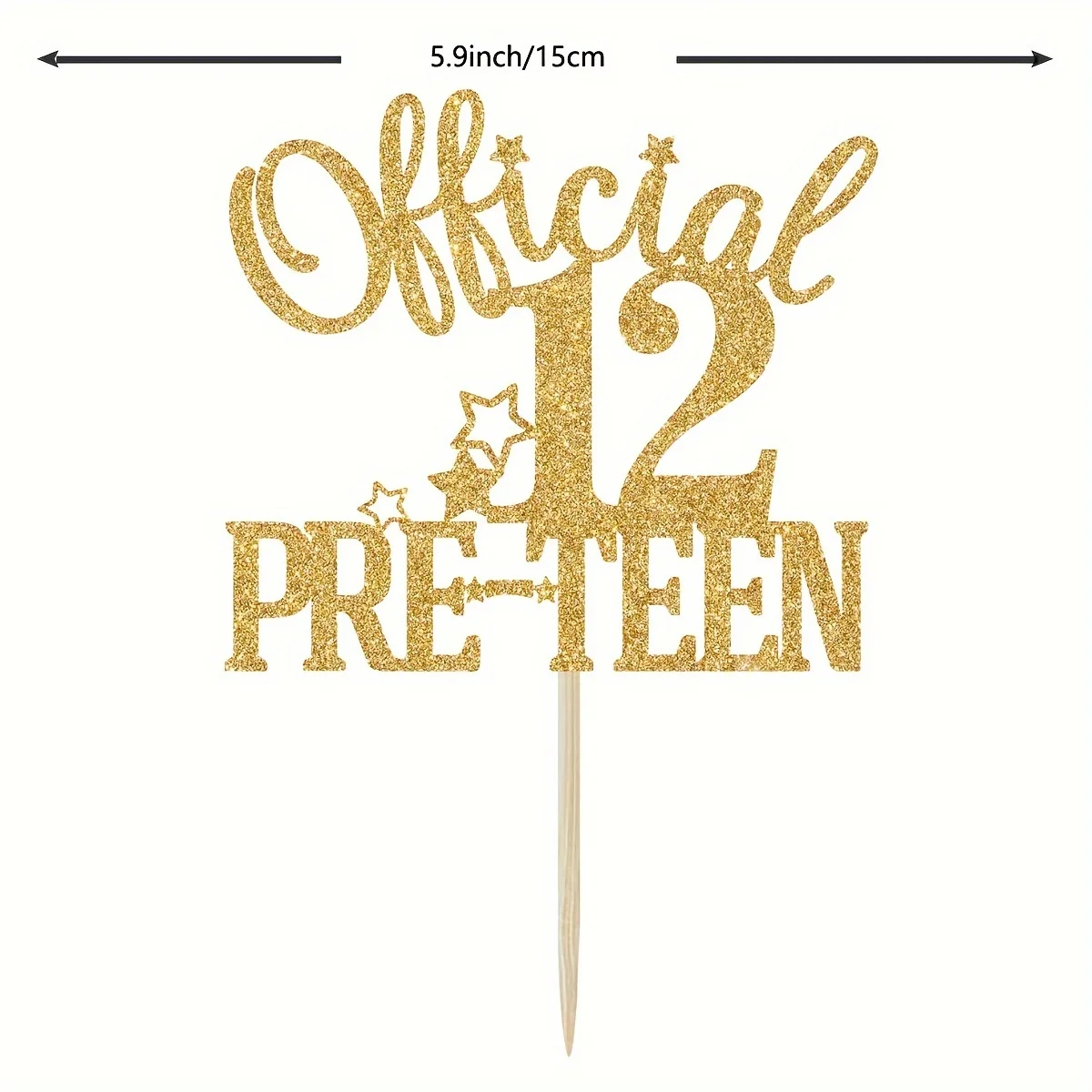 1 Stück offizieller Pre-teen 12-Kuchenaufsatz, Kuchendekorationen zum 12. Geburtstag, Prost auf 12-jährige Geburtstagsparty-Dekoration – Detail 2