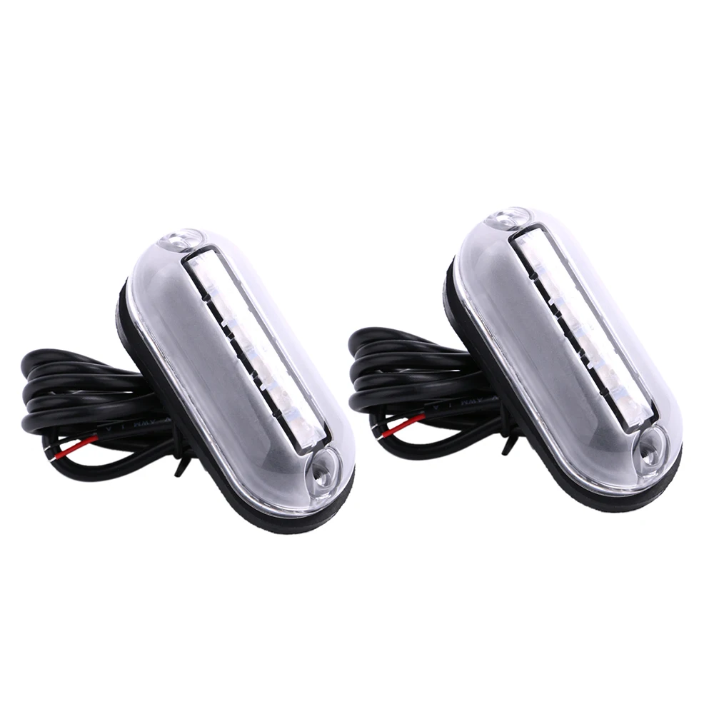 2Pcs Marine Underwater Pontoon Waterproof Boat Transom Light for Cruise Ships, Yachts, Sailboat DC 10-30V IP68 Blue