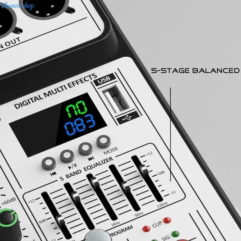 4Channel Audios Mixer For Studio Recording Podcast Streaming With Headphone Monitoring And MultiDevice Compatibility X37A