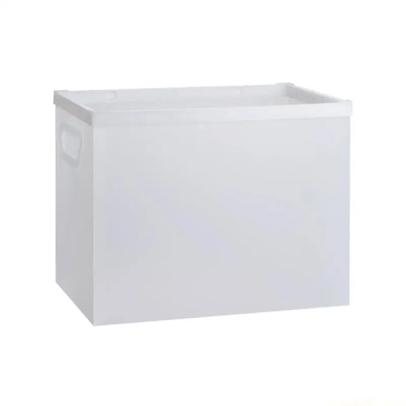 Foldable Plastic Filing Storage Box with Handle, Office Document File Box Container for File Magazine Book