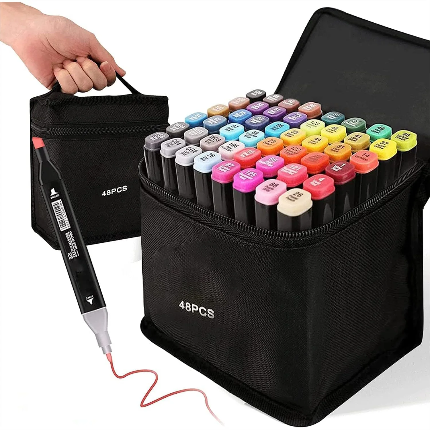 

48 Colors Alcohol Markers Set Dual Tip Blender Art Markers For Drawing Sketching Coloring Artist Pens